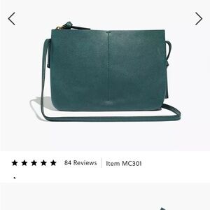 Madewell Knotted crossbody bag in Midnight Green.
